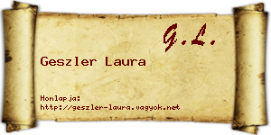 Geszler Laura névjegykártya